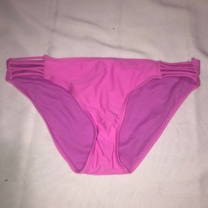Fuchsia Bikini Bottoms with Cutouts